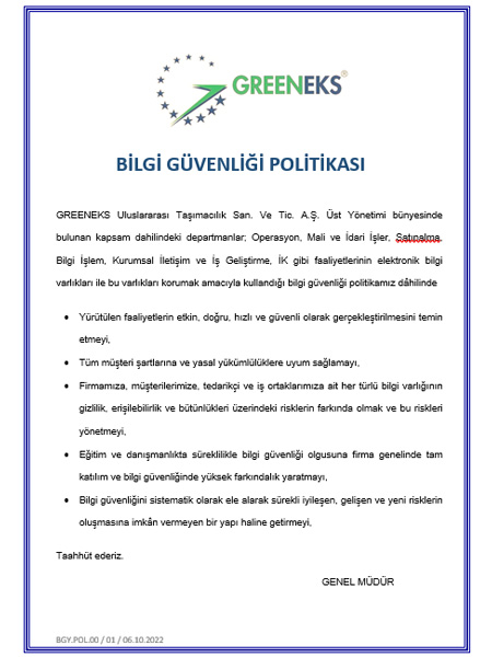 Bilgi Güvenliği Politikası